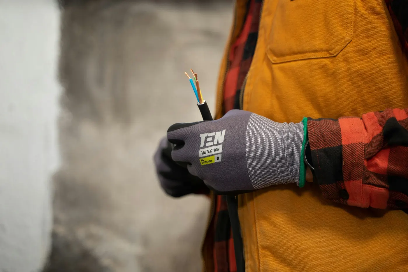 Electrician working carefully on an installation